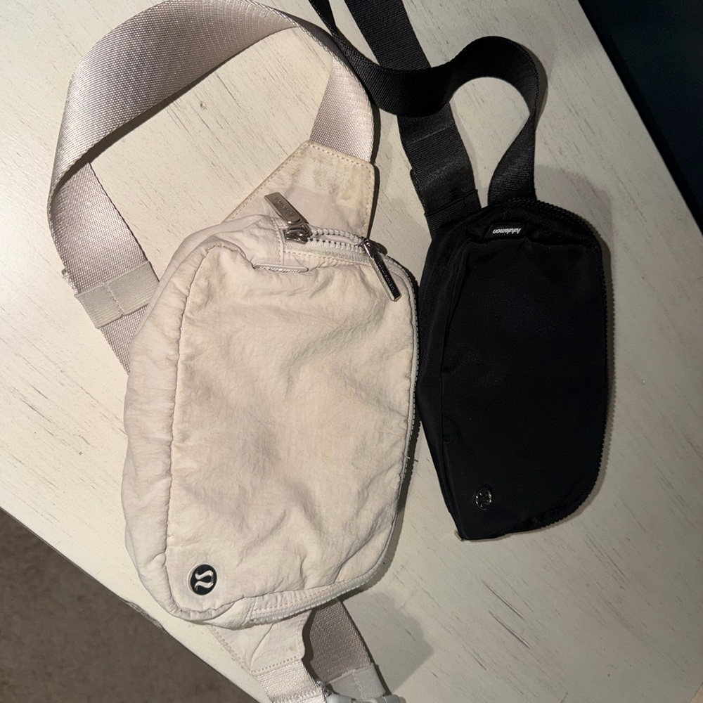 Stylish White and Black Men's Crossbody Bags